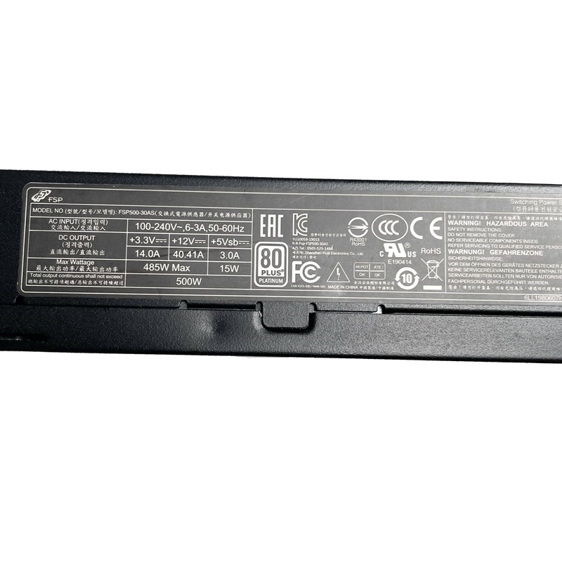 FSP500-30AS 500W Platinum 1U F - đánh giá và giá Atx Power Supply 1U Flex 500W