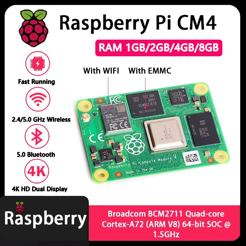 Raspberry Pi CM4 1GB/2GB/4GB/8 - đánh giá và giá Raspberry Pi Cm4 8Gb Ram 32Gb Emmc Wifi