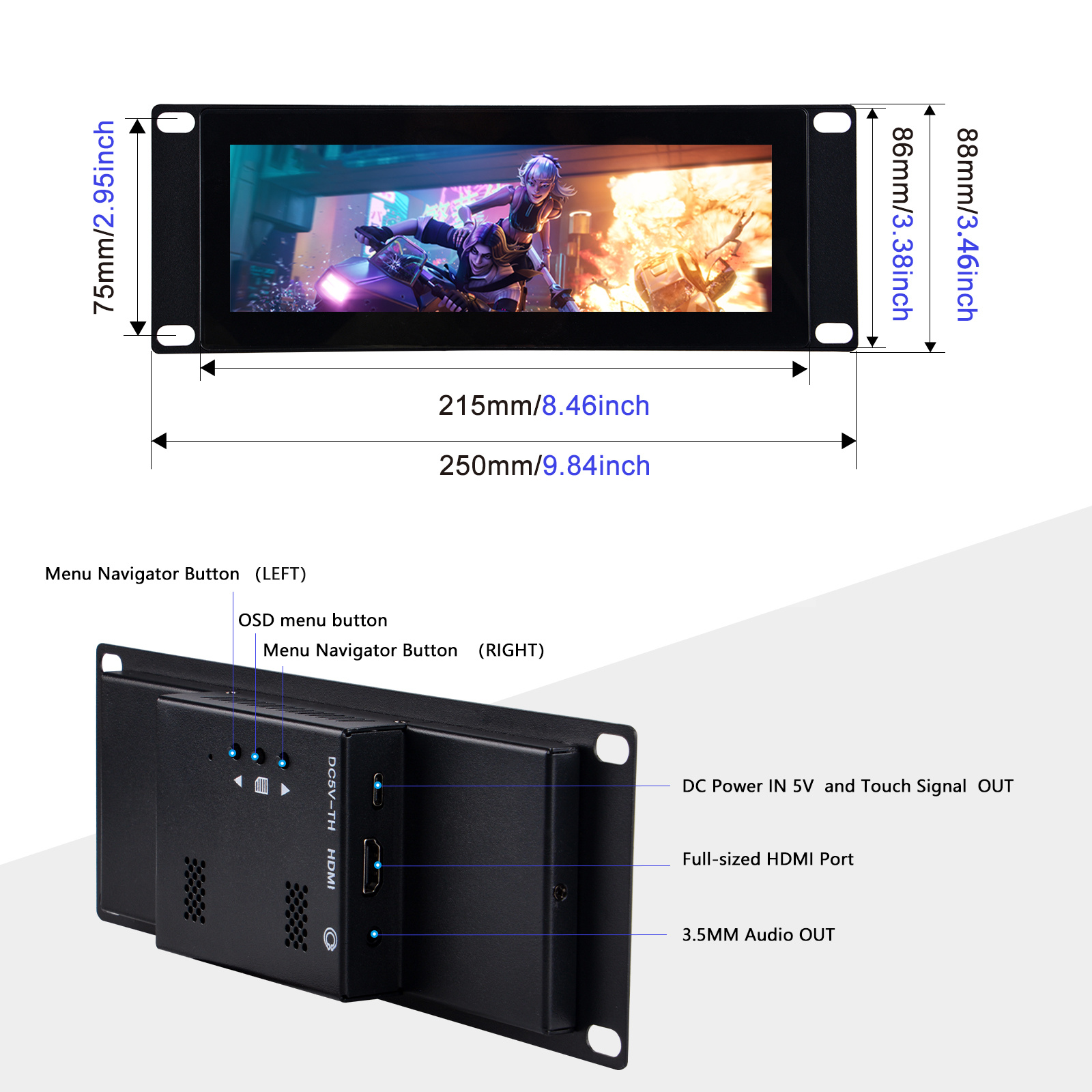 DeskPi 7.84-inch Touch Screen  - đánh giá và giá Deskpi Super6C