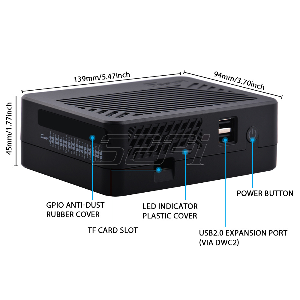 52Pi DeskPi Lite NAS Case with - đánh giá và giá Deskpi Super6C