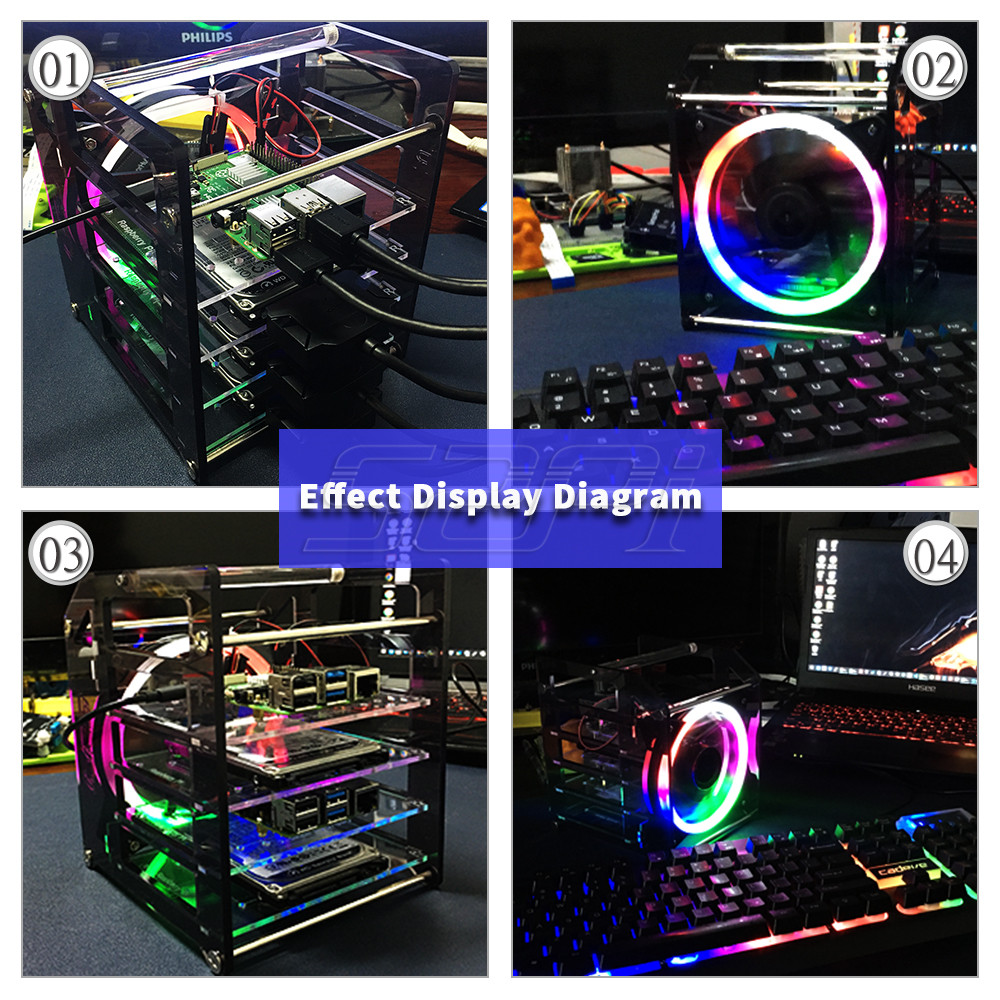 52Pi Giá Tháp 4 Lớp Acrylic Cụ - đánh giá và giá Deskpi Super6C