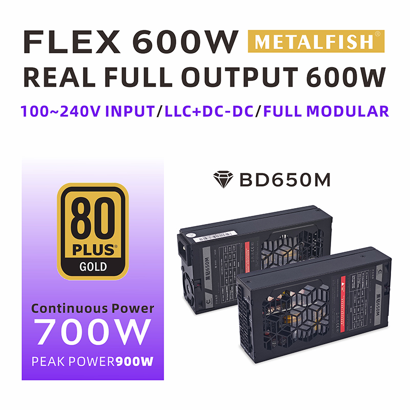 METALFISH Flex 600W Modular Po - đánh giá và giá Atx Power Supply 1U Flex 500W