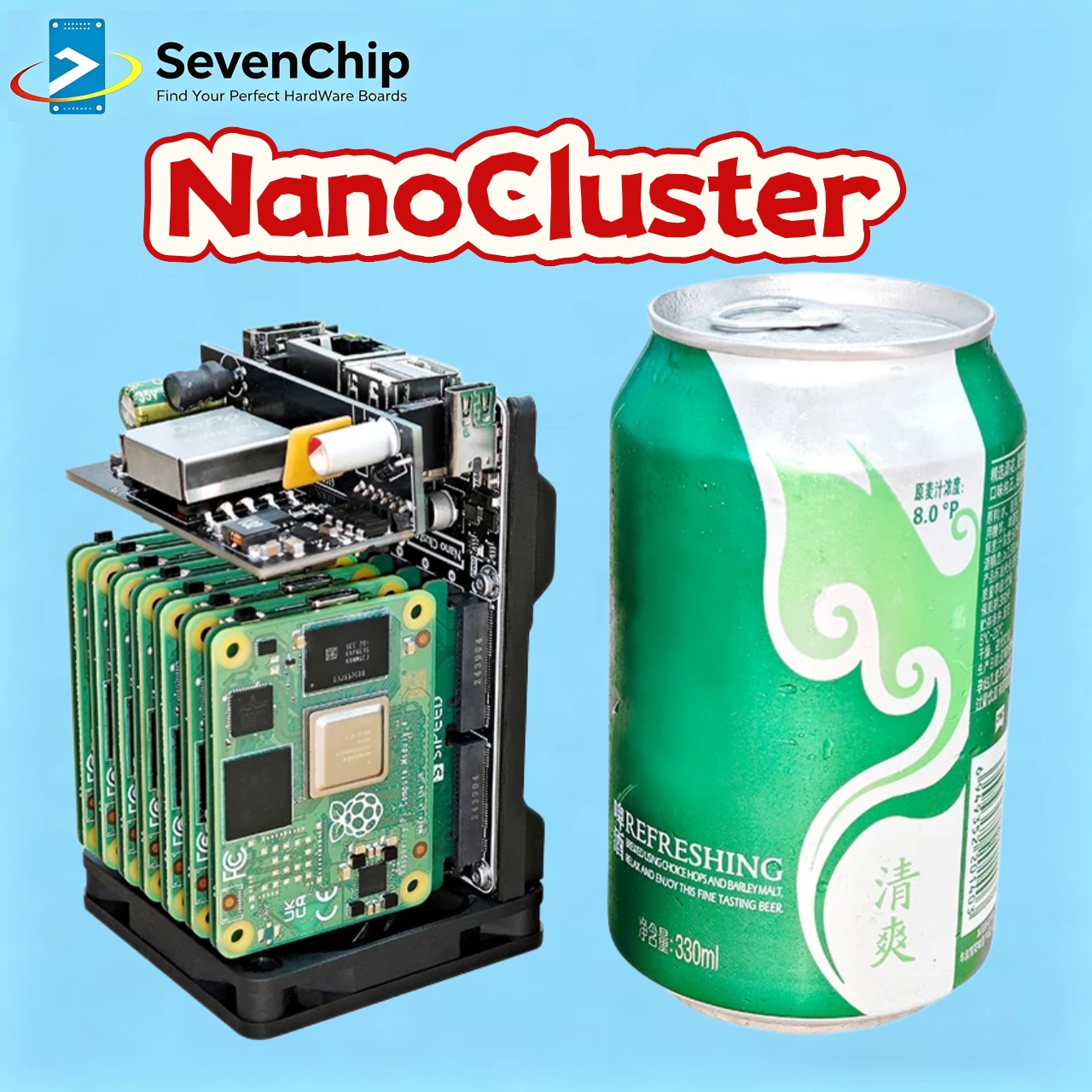 Sipeed NanoCluster 7x CM4/CM5  - đánh giá và giá Deskpi Super6C