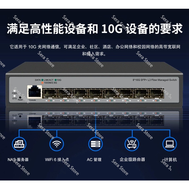 8 Ports Full 10 Gigabit Ethern - đánh giá và giá Sfp+ 10G Managed Switch 8 Port