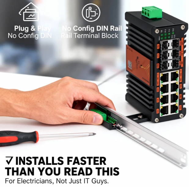 Industrial L2+ Managed PoE Swi - đánh giá và giá Managed Gigabit Poe Switch 8 Port 802.3At