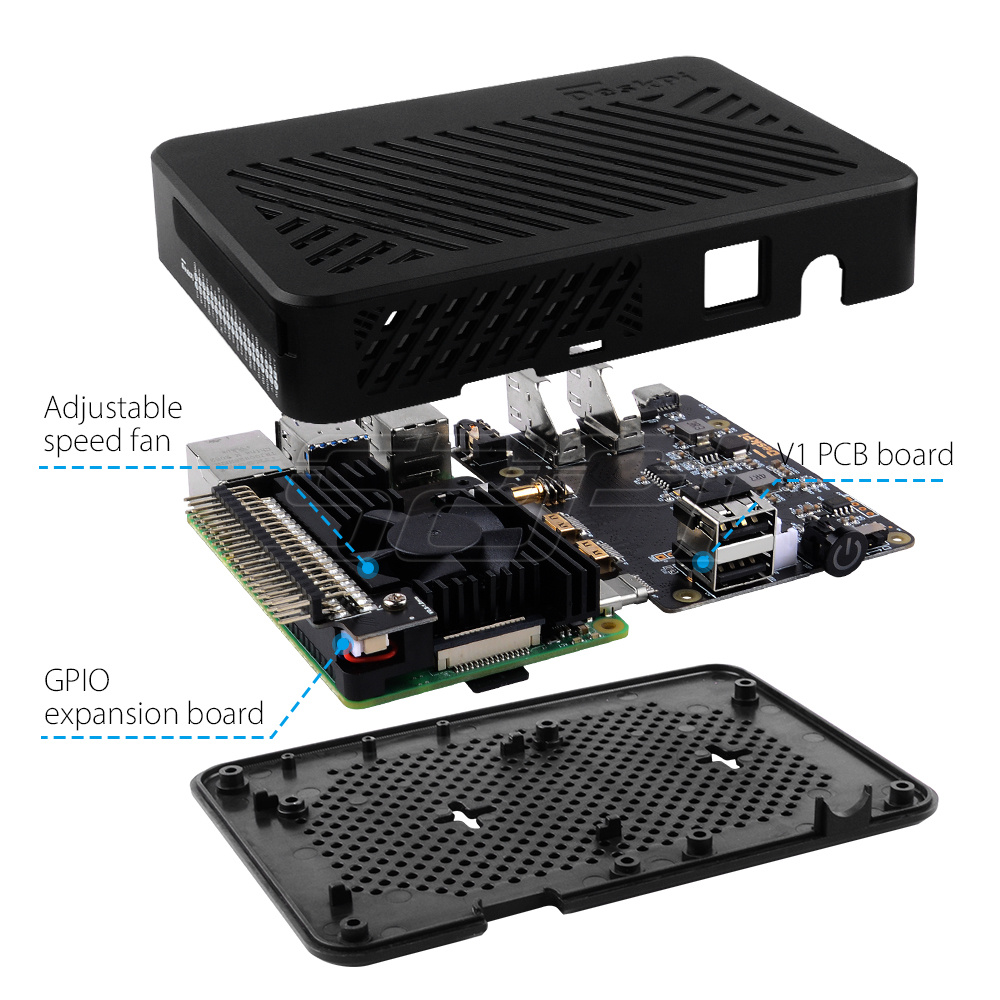 52Pi Raspberry Pi 4 Mẫu B Desk - đánh giá và giá Deskpi Super6C